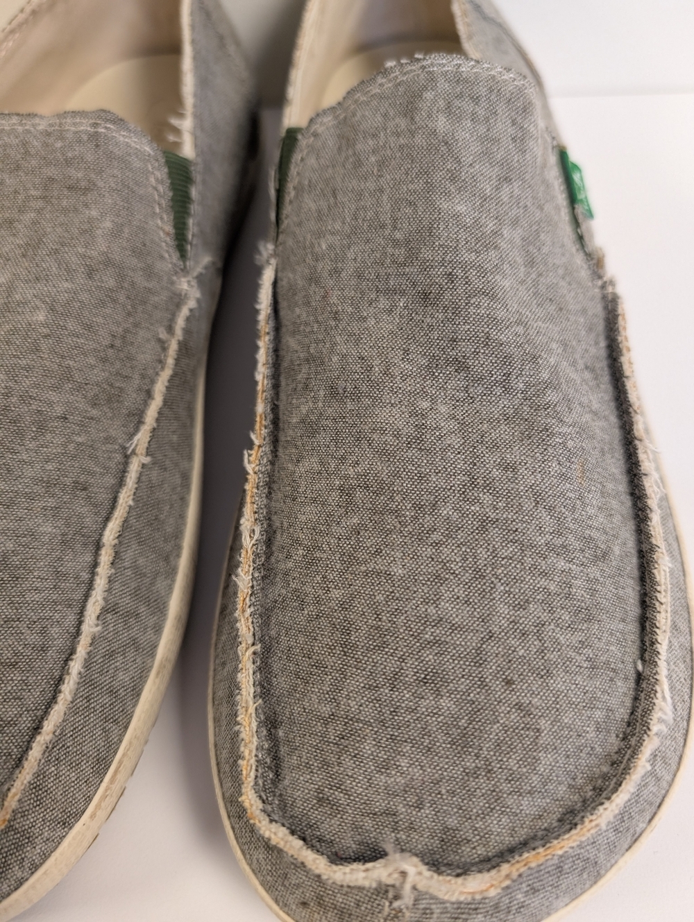 Sanuk Rounder Hobo TX Slip On Shoes Gray Canvas Casual Comfort Men’s 10 - Picture 12 of 13